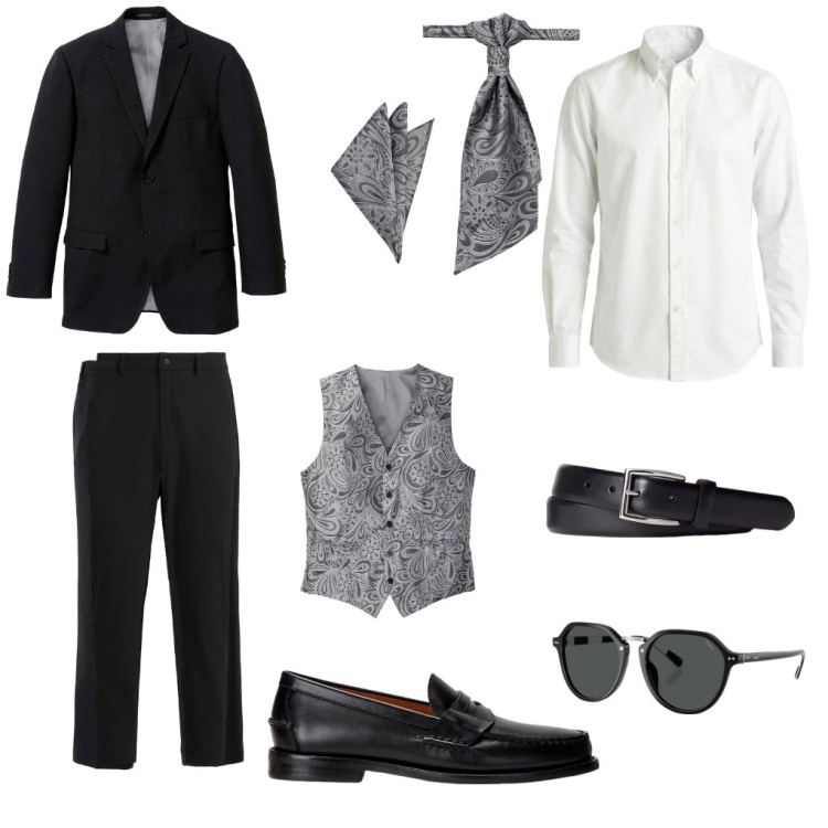 Outfit uomo - Giò: il testimone della sposa.. Stile Business/Elegante per Cerimonia. Abbinamento con giacche, camicie, scarpe stringate, cinture, occhiali da sole, pantaloni.