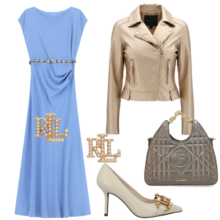 Outfit donna - Priamvera 2026. Stile Chic per Cerimonia. Abbinamento con décolleté, vestiti midi/longuette, giacche, orecchini, borse a mano.