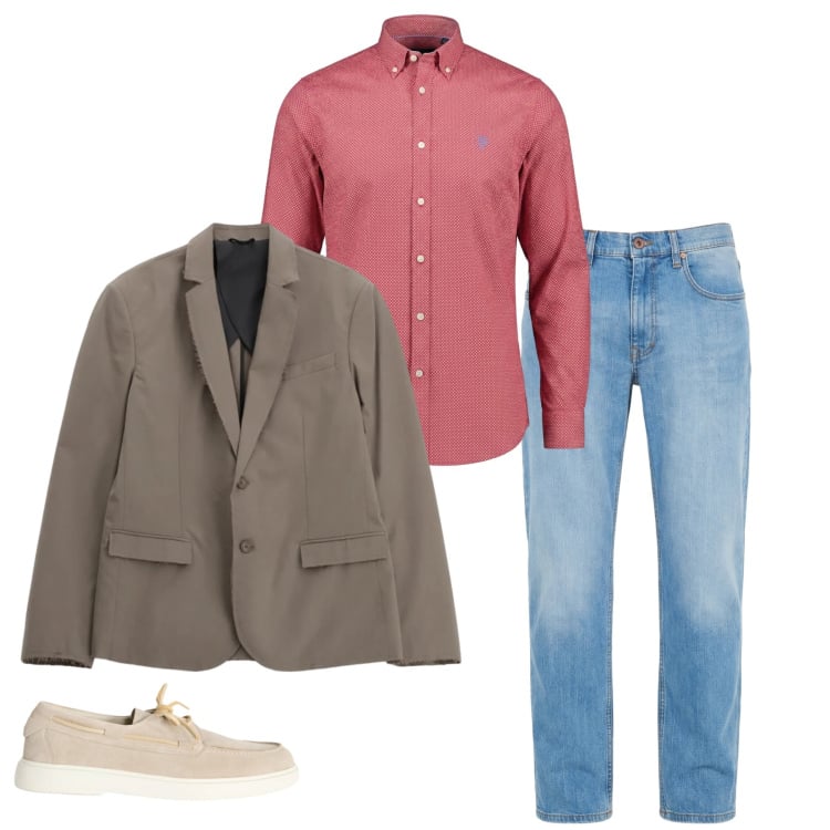 Outfit uomo - Eleganza Casual. Stile Urban per Tutti i giorni. Abbinamento con jeans, scarpe stringate, camicie, giacche.