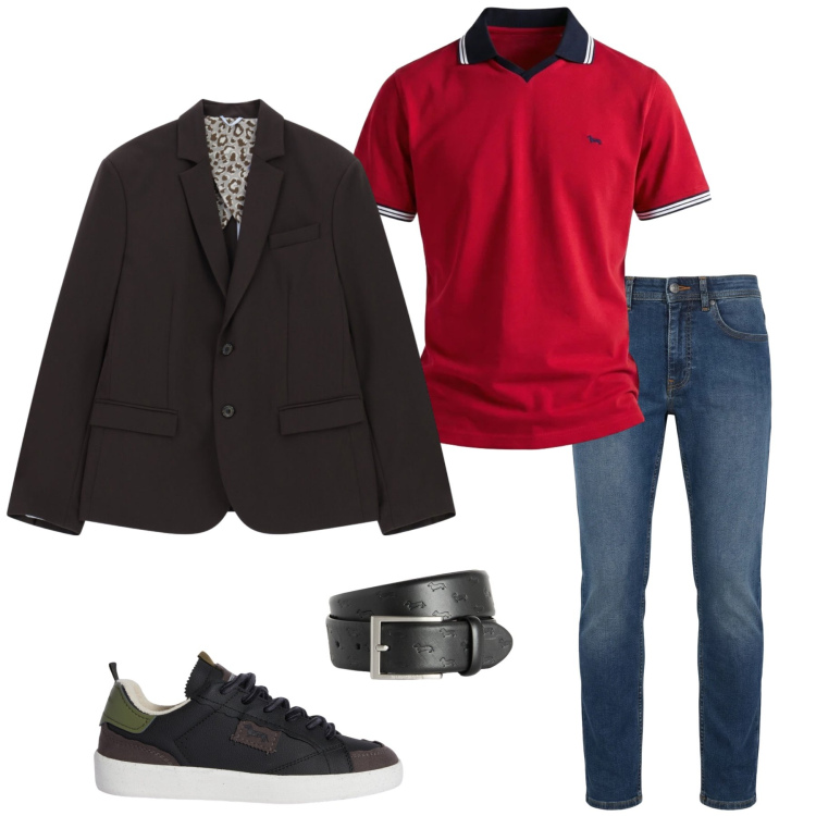 Outfit uomo - Urban Dynamic. Stile Urban per Tutti i giorni. Abbinamento con sneakers, cinture, polo, jeans, giacche.