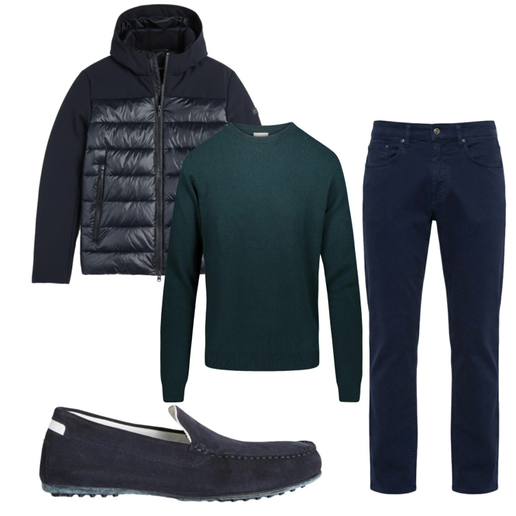 Outfit uomo - Total look #2355976. Stile Casual per Tutti i giorni. Abbinamento con scarpe stringate, pantaloni, giacche, maglieria.
