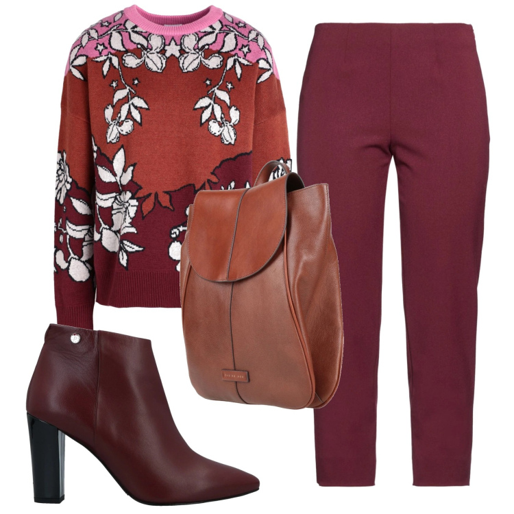 Outfit donna - Total look #2356071. Stile Basic per Tutti i giorni. Abbinamento con pantaloni, stivaletti, pullovers, zaini.