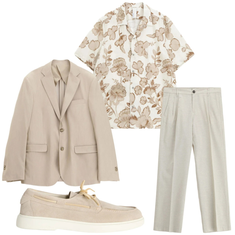 Outfit uomo - Total look #2356148. Stile Trendy per Serata speciale. Abbinamento con scarpe stringate, pantaloni, camicie a manica corta, giacche.