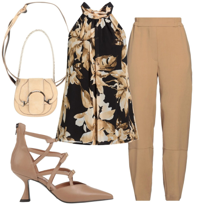 Outfit donna - Total look #2356176. Stile Basic per Serata fuori. Abbinamento con marsupi, décolleté, pantaloni, top.