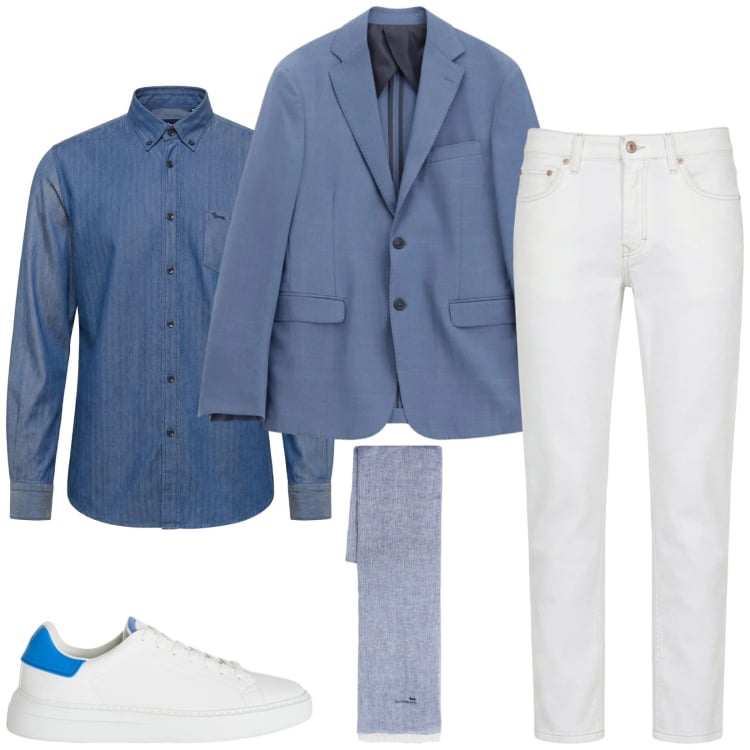 Outfit uomo - Stupendo. Stile Business/Elegante per Serata speciale. Abbinamento con jeans, sneakers, camicie, sciarpe, giacche.