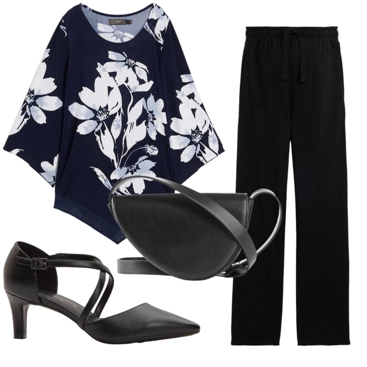 Outfit donna - Total look #2356790. Stile Chic per Cerimonia. Abbinamento con maglieria, pantaloni, borse a tracolla, décolleté.