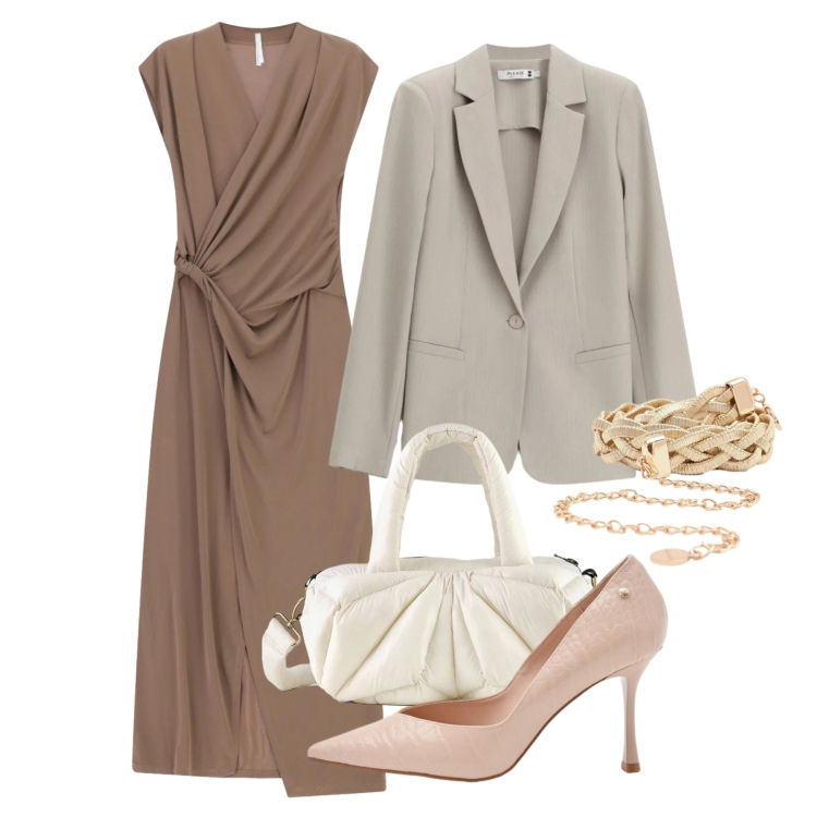 Outfit donna - Cerimonia. Stile Chic per Cerimonia. Abbinamento con vestiti lunghi, blazer, cinture, décolleté, borse a mano.