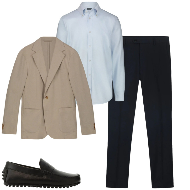 Outfit uomo - Total look #2356849. Stile Urban per Tutti i giorni. Abbinamento con scarpe stringate, giacche, camicie, pantaloni.