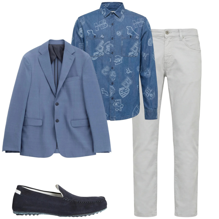 Outfit uomo - City. Stile Urban per Tutti i giorni. Abbinamento con scarpe stringate, camicie, pantaloni, giacche.