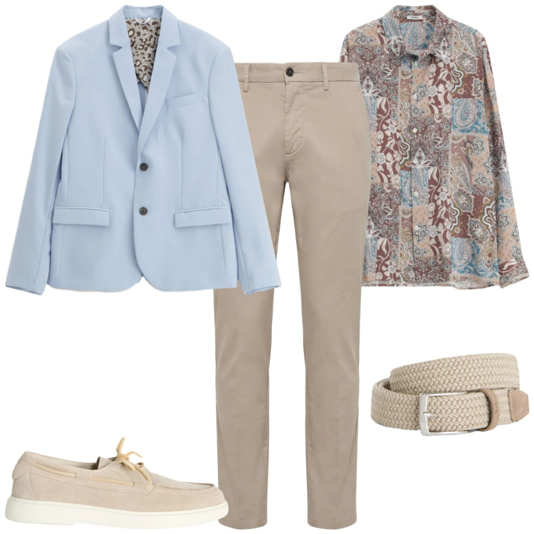 Outfit uomo - City. Stile Trendy per Tutti i giorni. Abbinamento con scarpe stringate, cinture, pantaloni, giacche, camicie.