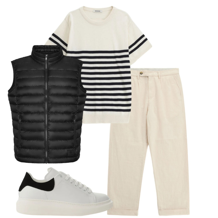 Outfit uomo - Total look #2356940. Stile Trendy per Tutti i giorni. Abbinamento con maglieria, pantaloni, sneakers, piumini.