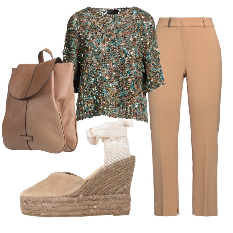 Outfit donna - Total look #2356959. Stile Basic per Ufficio. Abbinamento con pullovers, espadrillas, pantaloni, zaini.