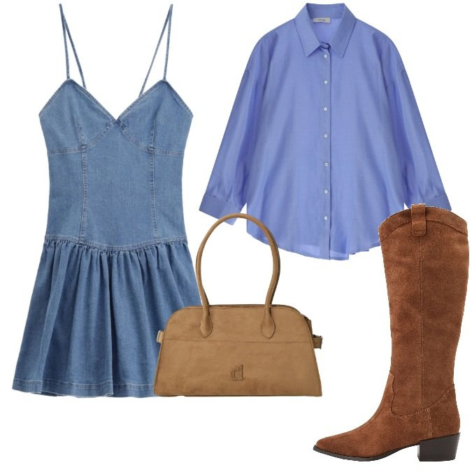 Outfit donna - Denim, but Make It 2026. Stile Etnico per Tutti i giorni. Abbinamento con stivali, camicie, cappotti, vestiti corti.