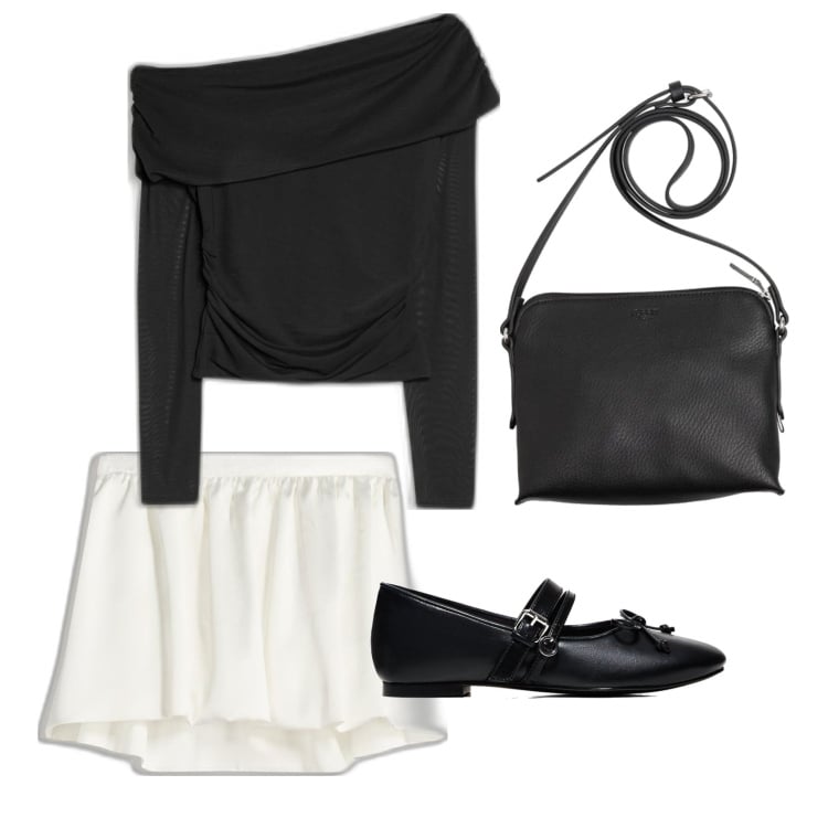 Outfit mujer - Urban look. Estilo Urban para Todos los días. Combinación con camiseta, faldas, bolsos saco, bailarinas.