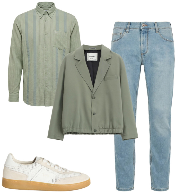Outfit uomo - City. Stile Urban per Tutti i giorni. Abbinamento con sneakers, jeans slim fit, camicie, giacche.