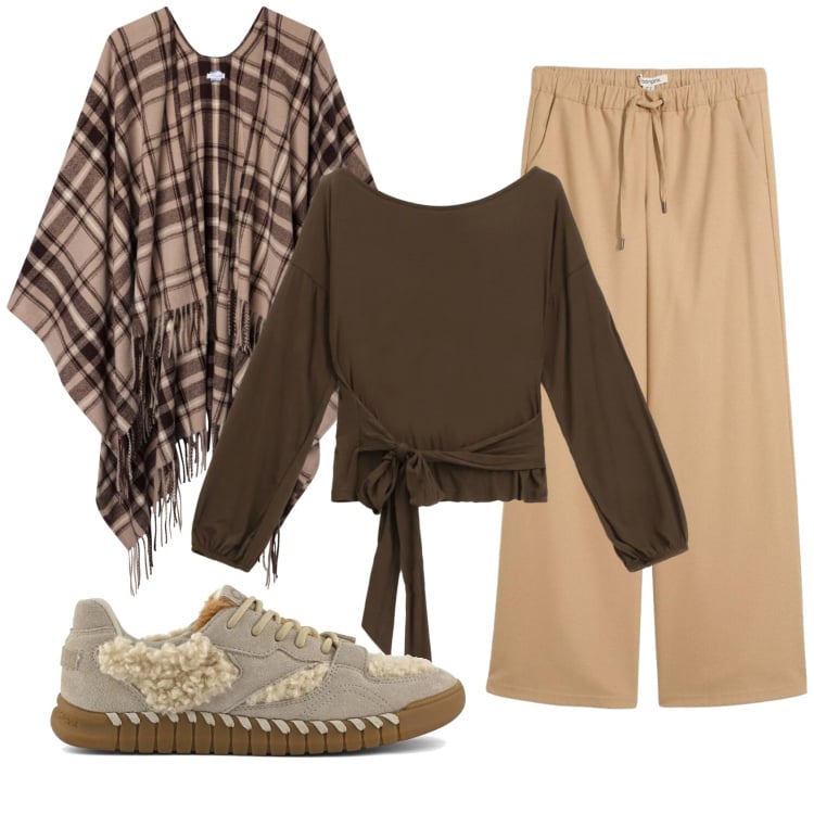 Outfit donna - Total look #2358037. Stile Basic per Tutti i giorni. Abbinamento con pantaloni, cappotti, top, sneakers.