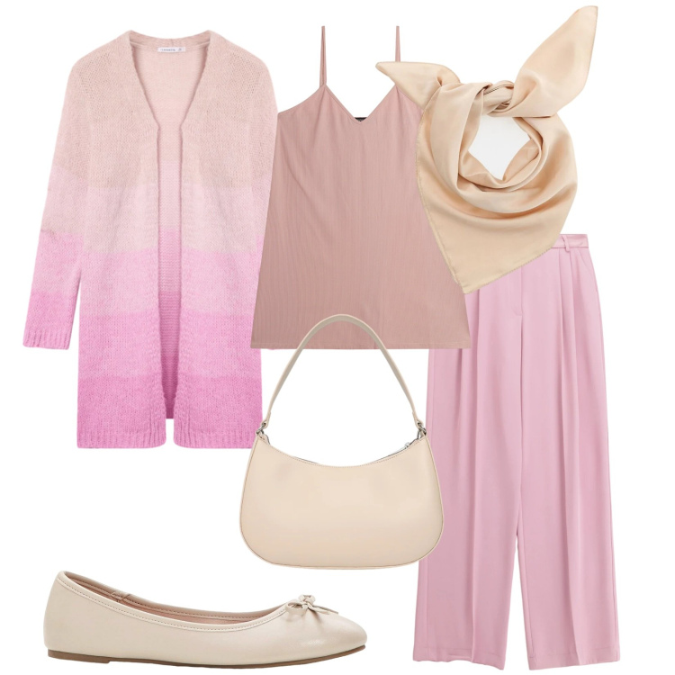 Outfit donna - Total look #2358114. Stile Romantica per Serata fuori. Abbinamento con ballerine, borse a tracolla, cardigans, pantaloni, foulard, vestiti corti.