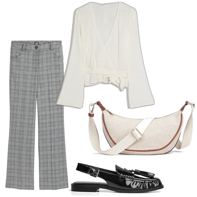 Outfit mujer - Urban look. Estilo Urban para Oficina. Combinación con mocasines, pantalones, riñoneras, blusas.