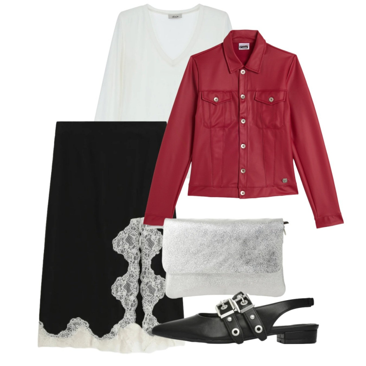 Outfit donna - Il pizzo bianco. Stile Chic per Tutti i giorni. Abbinamento con ballerine, gonne, t-shirt, borse a spalla, giacche.