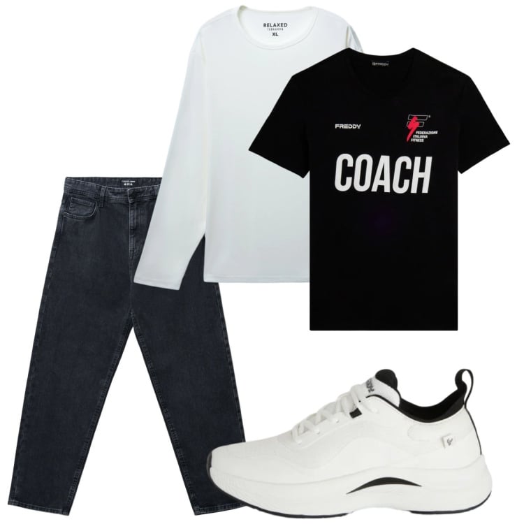 Outfit uomo - Urban. Stile Casual per Tutti i giorni. Abbinamento con jeans, t-shirt, sneakers, t-shirt.