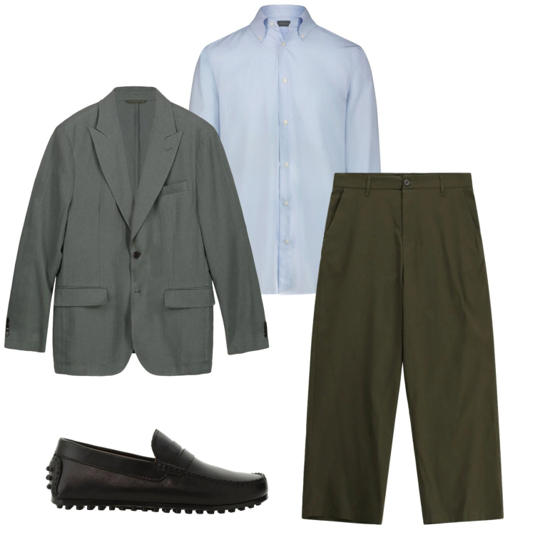 Outfit uomo - Total look #2358813. Stile Business/Elegante per Serata speciale. Abbinamento con pantaloni, scarpe stringate, giacche, camicie.