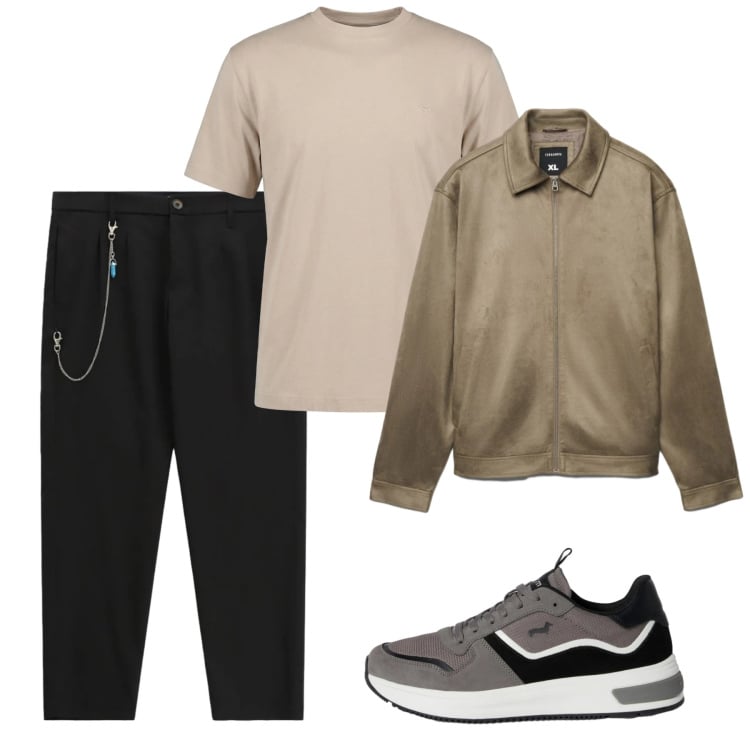 Outfit uomo - I pantaloni ampi. Stile Casual per Tutti i giorni. Abbinamento con sneakers, t-shirt, pantaloni, giacche.