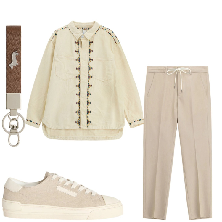 Outfit uomo - Total look #2358833. Stile Trendy per Serata speciale. Abbinamento con portachiavi, sneakers, pantaloni, camicie.