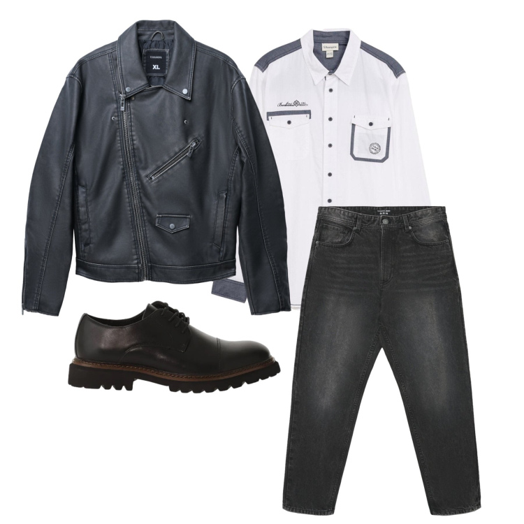 Outfit uomo - Marzo. Stile Trendy per Tutti i giorni. Abbinamento con camicie, scarpe stringate, giacche, jeans.