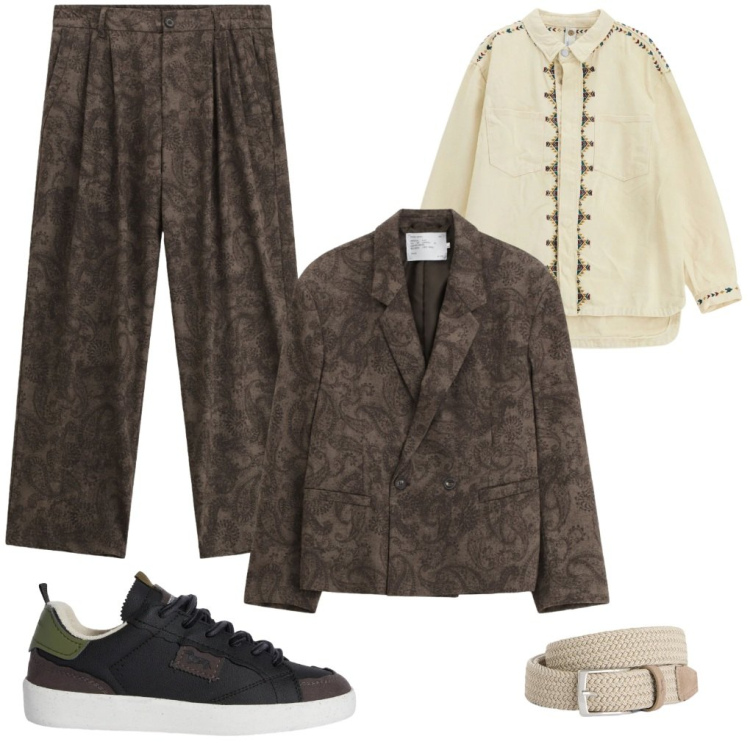 Outfit uomo - Emanuele: tempo di cerimonie.. Stile Business/Elegante per Cerimonia. Abbinamento con sneakers, cinture, pantaloni, giacche, camicie.