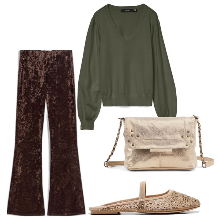 Outfit mujer - Urban style. Estilo Urban para Todos los días. Combinación con bolsos de mano, prendas de punto, pantalones, bailarinas.