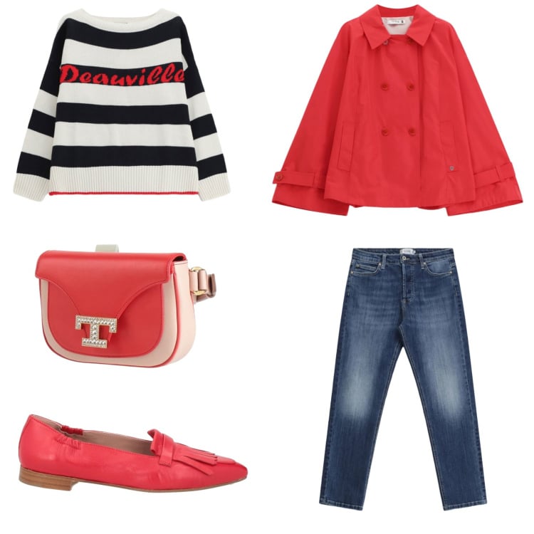 Outfit donna - Spring!. Stile Basic per Tutti i giorni. Abbinamento con marsupi, mocassini, maglieria, jeans, giacche.