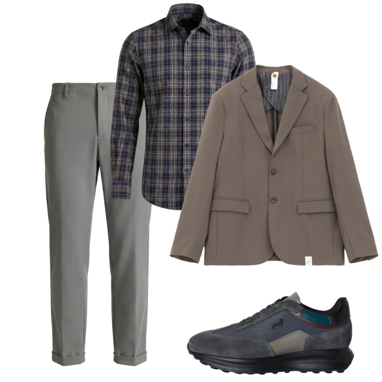 Outfit uomo - Sabato pomeriggio. Stile Casual per Tutti i giorni. Abbinamento con pantaloni chino, sneakers, camicie, giacche.