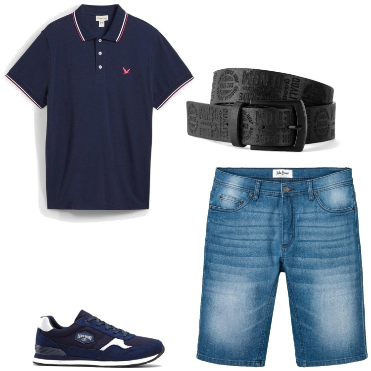 Outfit homme - Casual #4882. Style Casual pour Tous les jours. Assortir avec sneakers, ceintures, polos, bermuda.