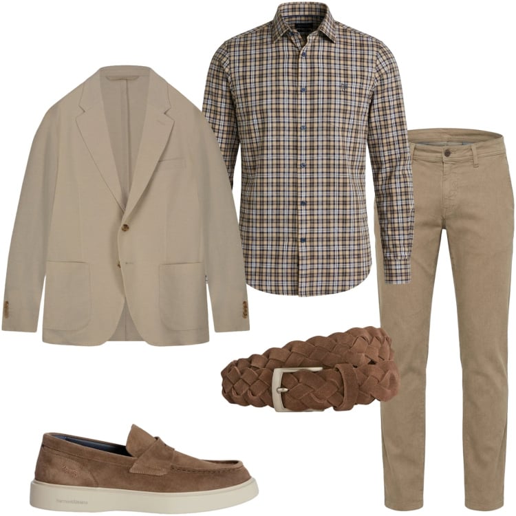 Outfit uomo - Marzo in ufficio. Stile Business/Elegante per Ufficio. Abbinamento con camicie, scarpe stringate, cinture, pantaloni, giacche.