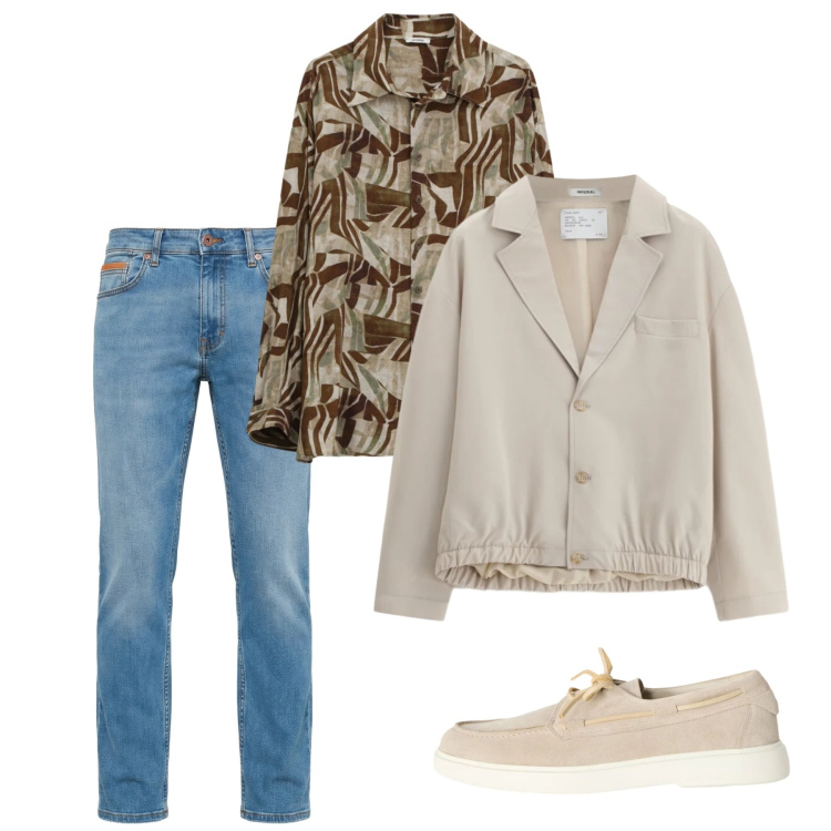 Outfit uomo - Marzo. Stile Casual per Tutti i giorni. Abbinamento con scarpe stringate, jeans, camicie, giacche.