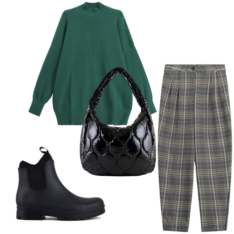 Outfit donna - Total look #2359711. Stile Urban per Tutti i giorni. Abbinamento con maglieria, pantaloni, borse tote, stivali.