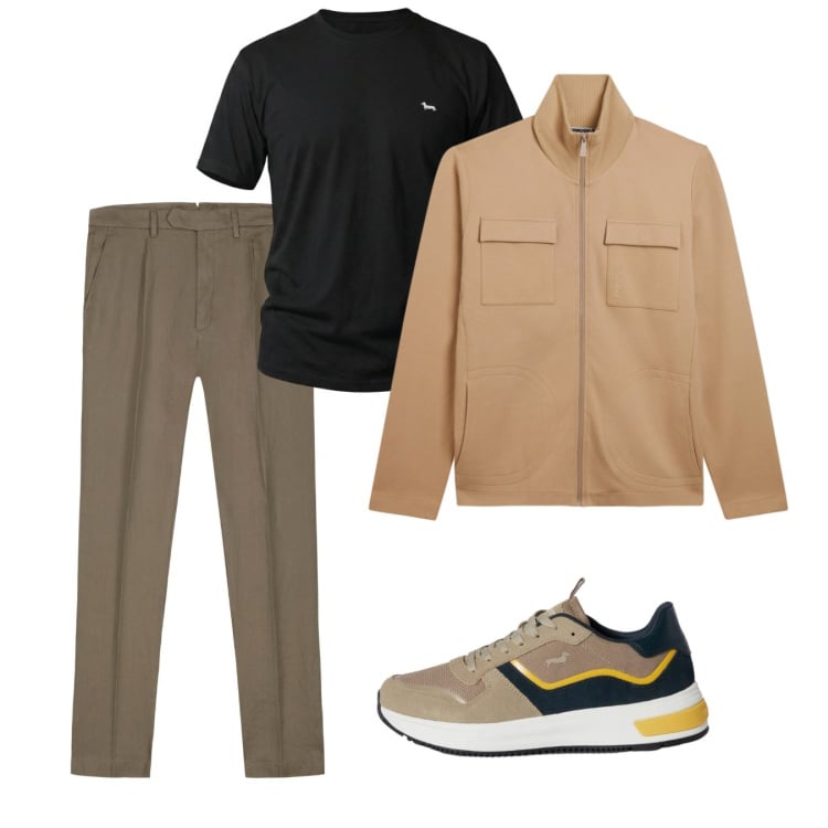 Outfit uomo - Pomeriggio libero. Stile Casual per Tutti i giorni. Abbinamento con sneakers, t-shirt, felpe, pantaloni.