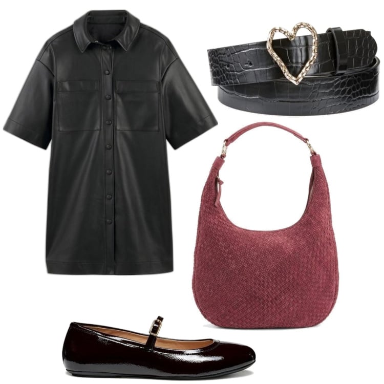 Outfit mujer - Trendy look. Estilo Trendy para Todos los días. Combinación con cinturones, bolso tote, bailarinas, vestidos camiseros.