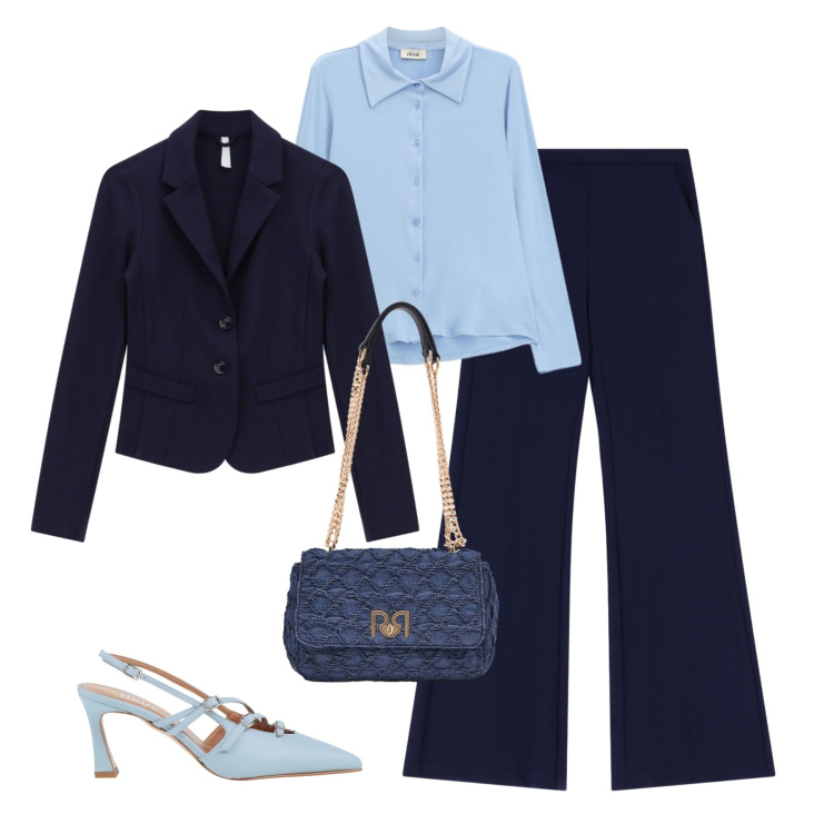 Outfit donna - Cerimonia informale. Stile Chic per Cerimonia. Abbinamento con décolleté, pantaloni, blazer, camicie, borse a spalla.