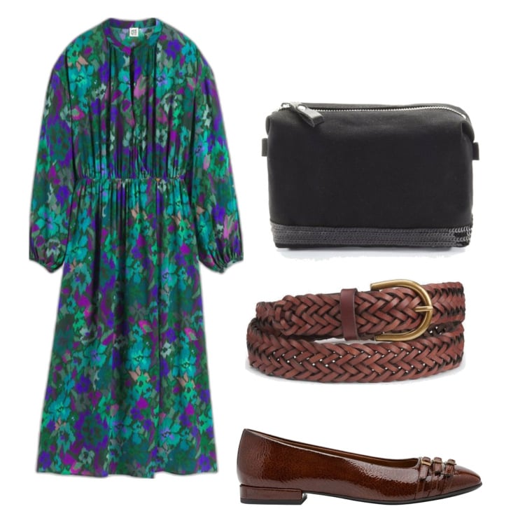 Outfit mujer - Urban style. Estilo Urban para Todos los días. Combinación con maletas, cinturones, vestidos largos, bailarinas.