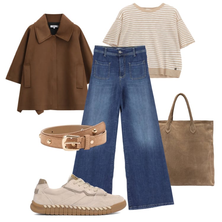 Outfit donna - La giacca crop oversize. Stile Urban per Tutti i giorni. Abbinamento con cinture, maglieria, cappotti, jeans, sneakers, borse a mano.