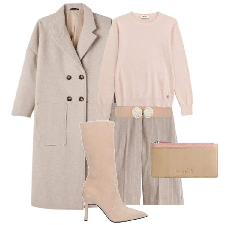 Outfit donna - L\' alternativa alla gonna. Stile Casual per Ufficio. Abbinamento con stivali, bermuda, portafogli, cappotti, maglieria, cinture.