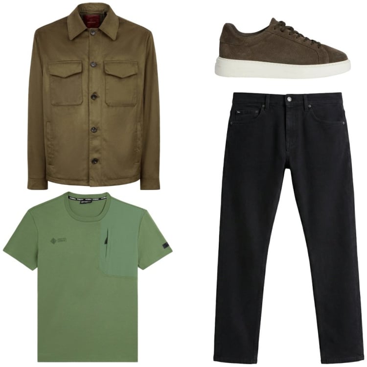 Outfit uomo - Simone: sono pronto!. Stile Urban per Tutti i giorni. Abbinamento con jeans, sneakers, t-shirt, giacche.