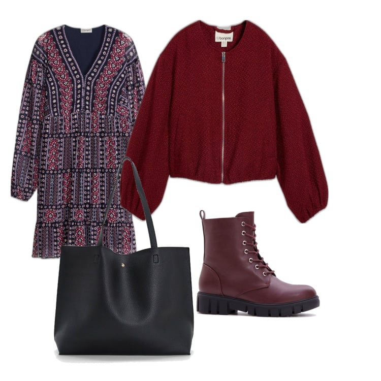 Outfit femme - Style collège. Style Rock pour Tous les jours. Assortir avec blazers, robes, bottes, sacs tote.
