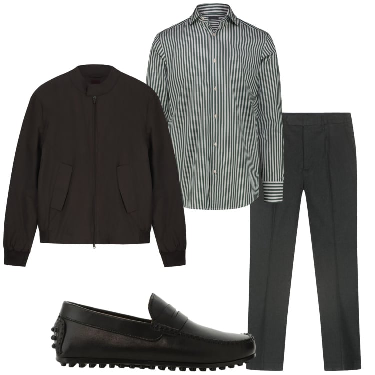 Outfit uomo - New collection doppelganger. Stile Urban per Tutti i giorni. Abbinamento con scarpe stringate, bomber, camicie, pantaloni.