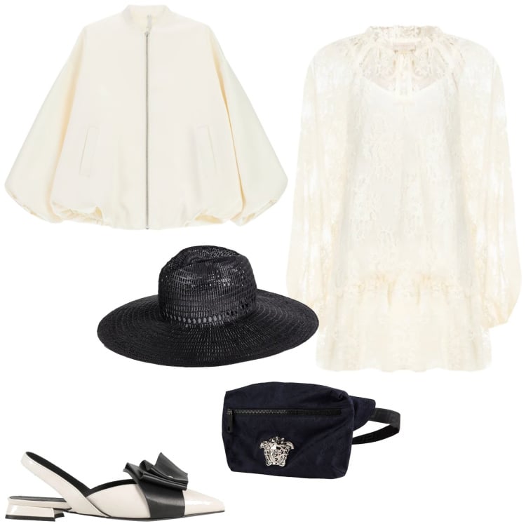 Outfit donna - Bon ton cerimonia evento serata. Stile Bon Ton per Cerimonia. Abbinamento con ballerine, marsupi, cappelli, bomber, vestiti corti.