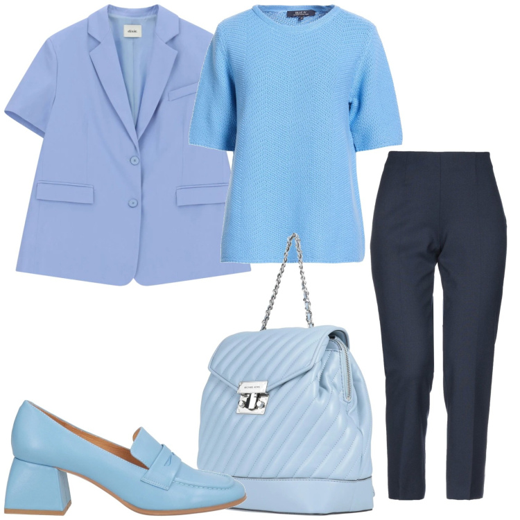 Outfit donna - Giacca in primavera. Stile Casual chic per Tutti i giorni. Abbinamento con mocassini, pantaloni capri, zaini, pullovers, blazer.