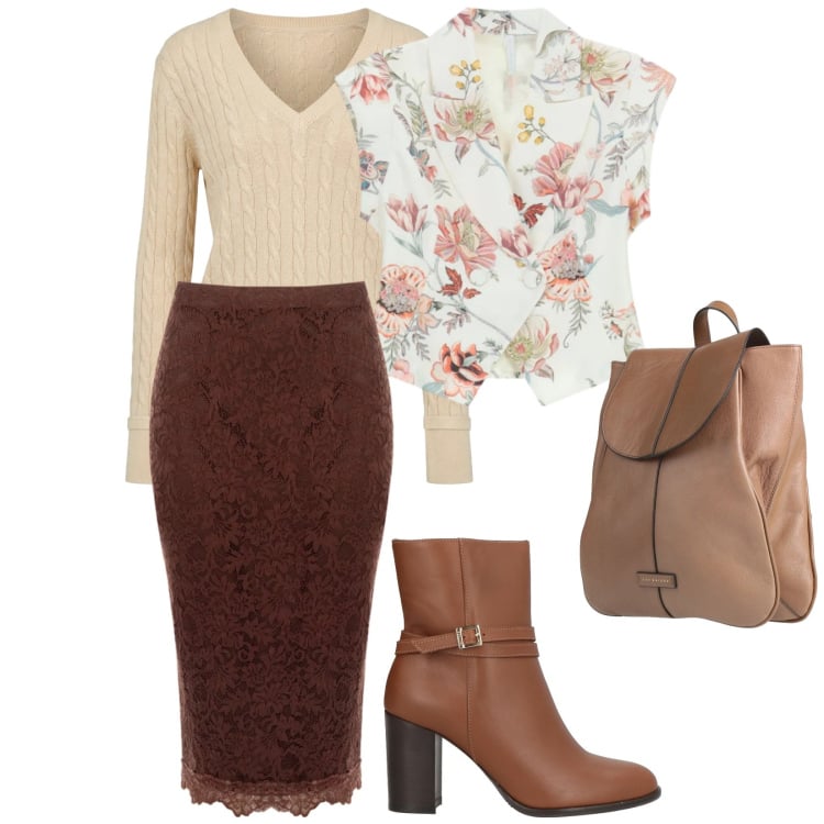 Outfit donna - Sensual. per Tutti i giorni. Abbinamento con stivaletti, zaini, pullovers, gilet, gonne longuette.