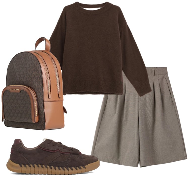 Outfit donna - Total look #2361235. Stile Basic per Tutti i giorni. Abbinamento con zaini, bermuda, maglieria, sneakers.