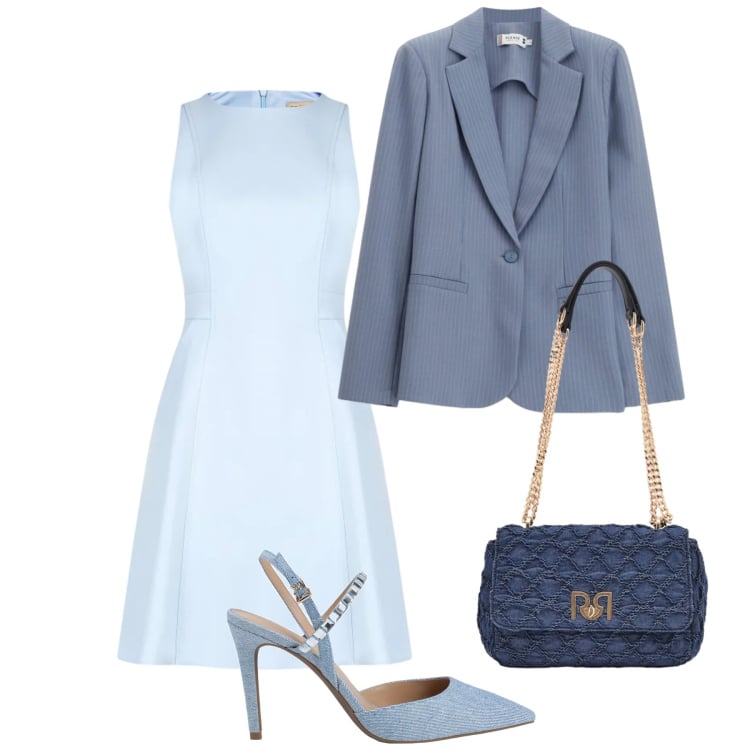 Outfit donna - Celestina. Stile Bon Ton per Cerimonia. Abbinamento con décolleté, blazer, vestiti corti, borse a spalla.